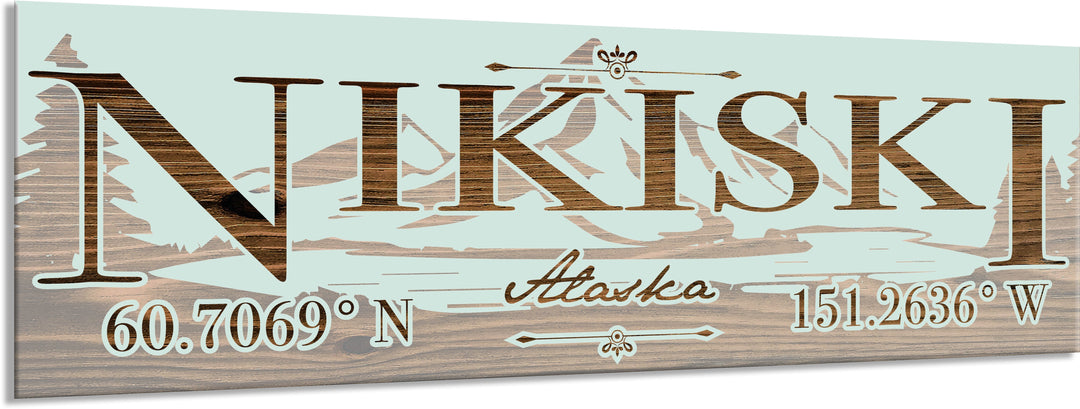 FP0022 - Nikiski, AK Engraved Stick (Bronze)