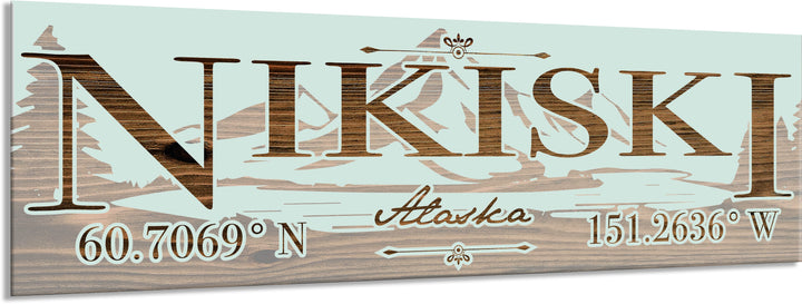 FP0022 - Nikiski, AK Engraved Stick (Bronze)