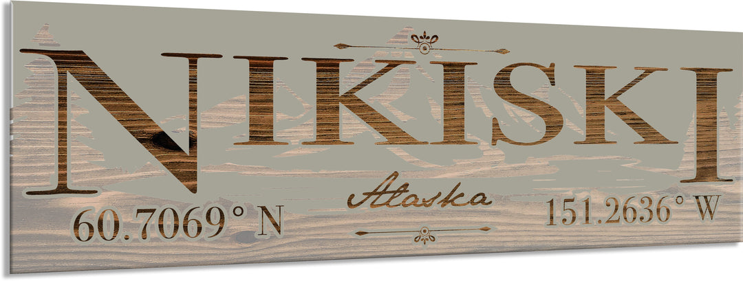 FP0022 - Nikiski, AK Engraved Stick (Bronze)