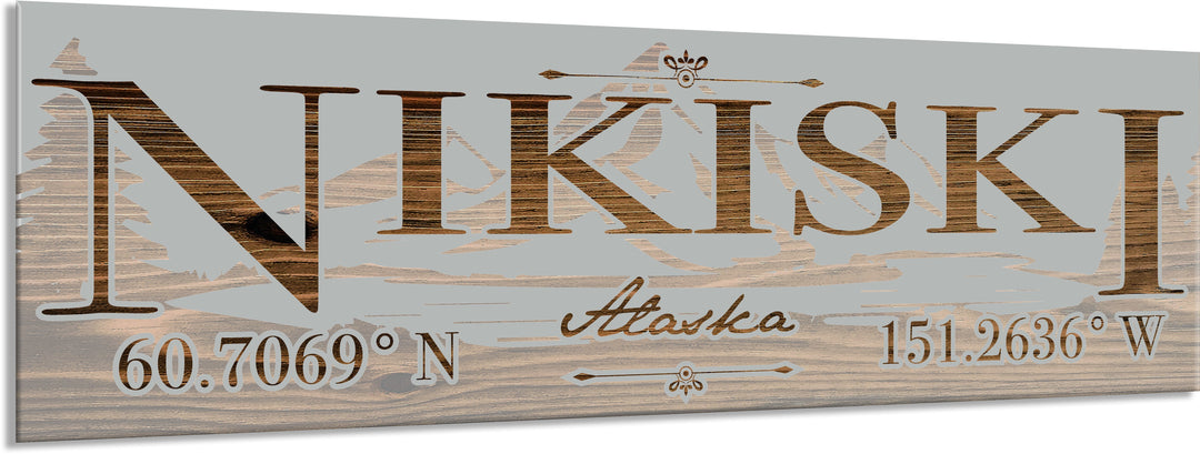 FP0022 - Nikiski, AK Engraved Stick (Bronze)