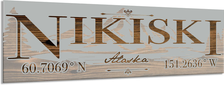 FP0022 - Nikiski, AK Engraved Stick (Bronze)