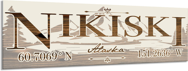 FP0022 - Nikiski, AK Engraved Stick (Bronze)