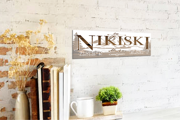 FP0022 - Nikiski, AK Engraved Stick (Bronze)