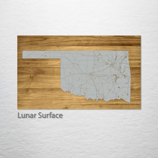 Oklahoma Isolated Engraved Map (Standard)