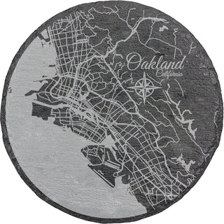 Oakland, CA Round Slate Coaster