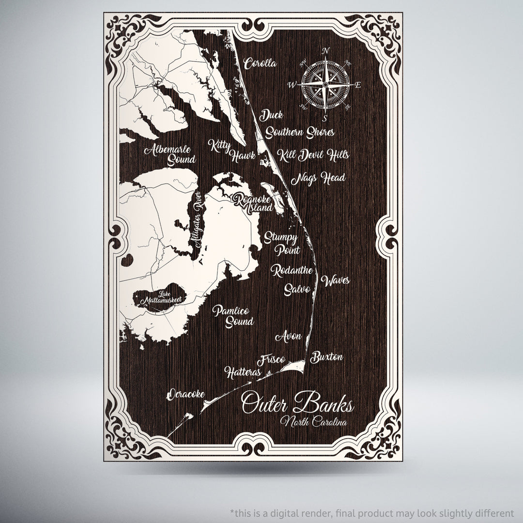 FP0793 - Outer Banks, NC Engraved Magnet (Bronze)