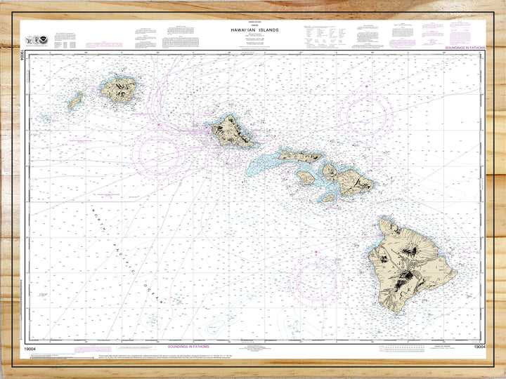 Hawaiian Islands Nautical Map (NOAA)