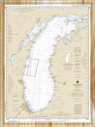Lake Michigan Nautical Map (NOAA)
