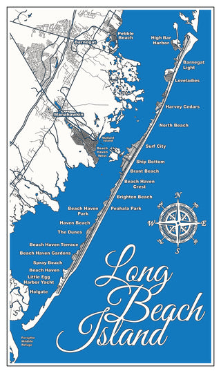 Exclusive - Long Beach Island, NJ Printed Map