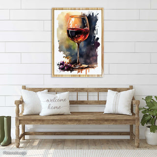 Watercolor Wine Glass