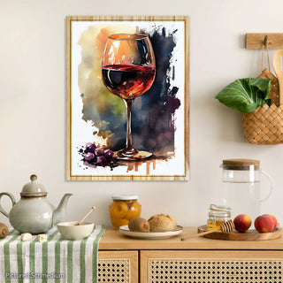 Watercolor Wine Glass