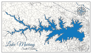 Lake Murray, South Carolina Printed Map (MSRP)