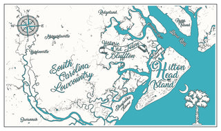 Bluffton Margaritaville, SC Printed Map