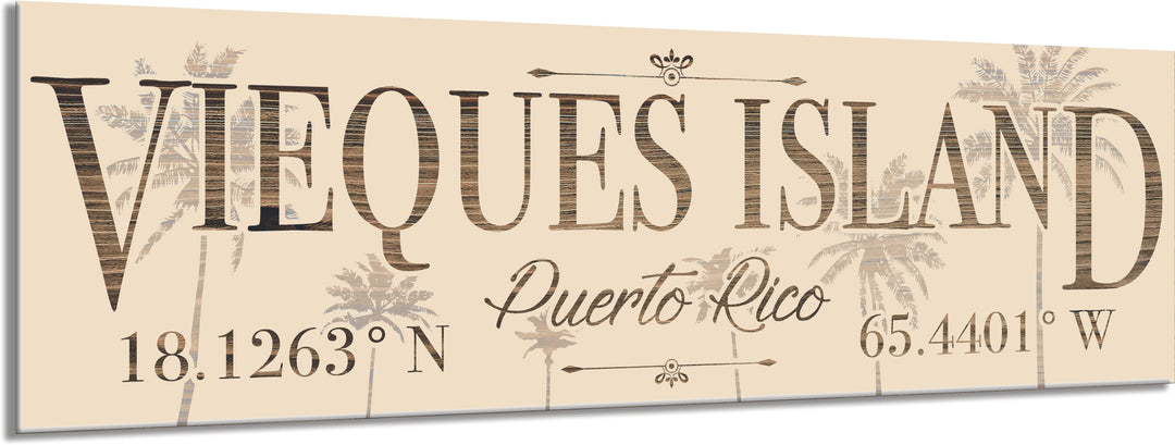 FP0881 - Vieques w/ Palm Trees Printed Stick (Standard)