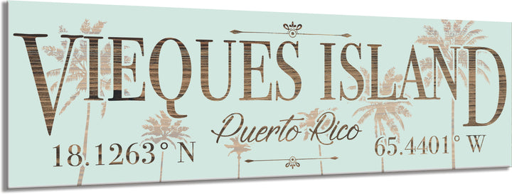 FP0881 - Vieques w/ Palm Trees Printed Stick (Standard)