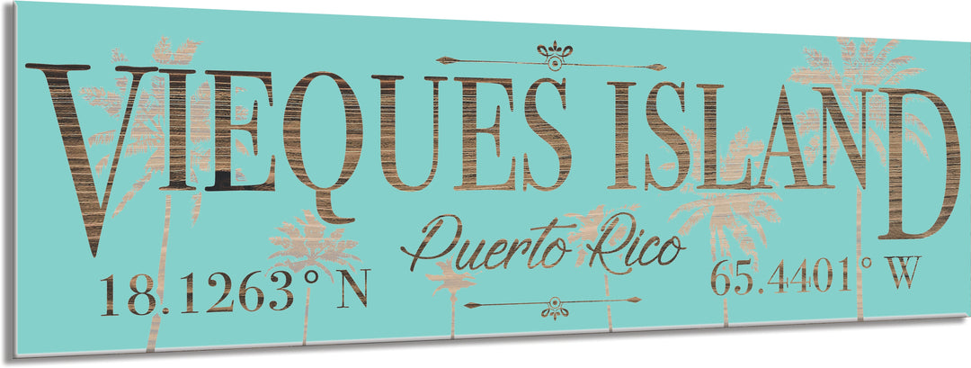 FP0881 - Vieques w/ Palm Trees Printed Stick (Standard)