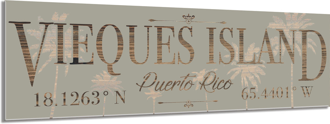 FP0881 - Vieques w/ Palm Trees Printed Stick (Standard)