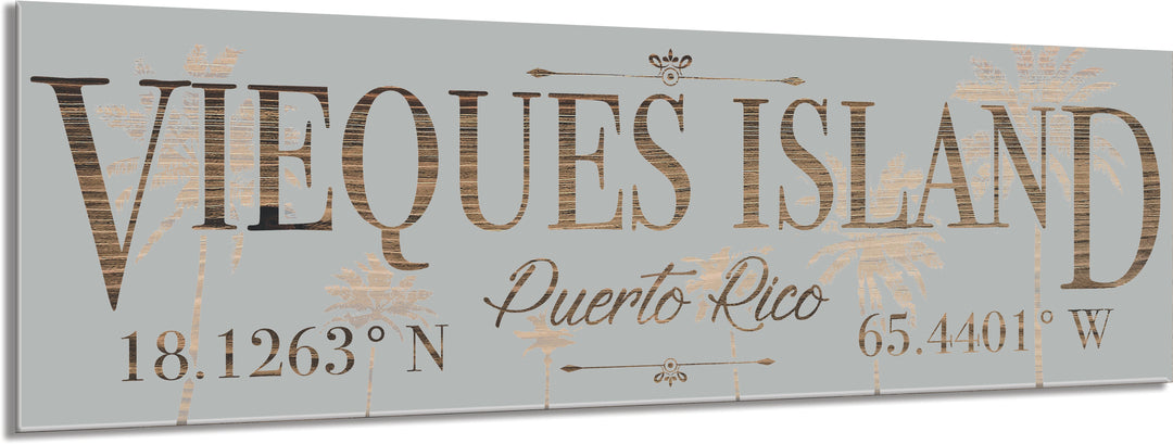 FP0881 - Vieques w/ Palm Trees Printed Stick (Standard)