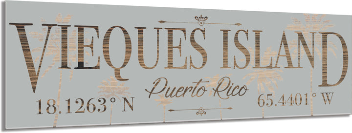 FP0881 - Vieques w/ Palm Trees Printed Stick (Standard)