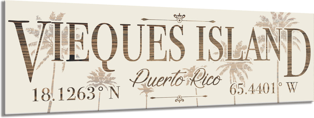 FP0881 - Vieques w/ Palm Trees Printed Stick (Standard)