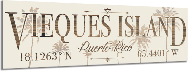 FP0881 - Vieques w/ Palm Trees Printed Stick (Standard)