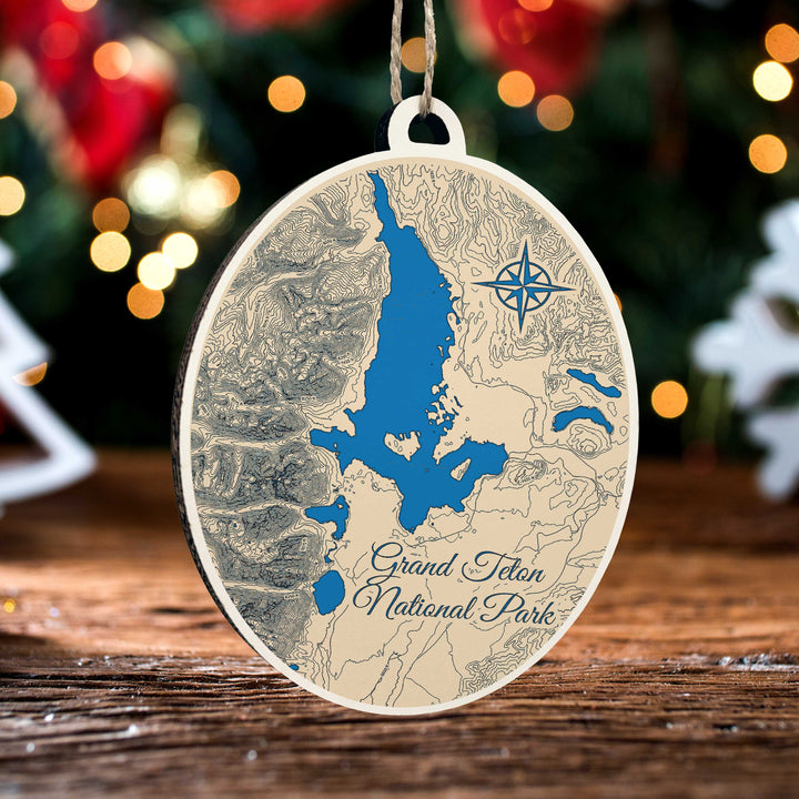 FP0614 - Grand Teton Nat'l Park Printed Ornament (Bronze)