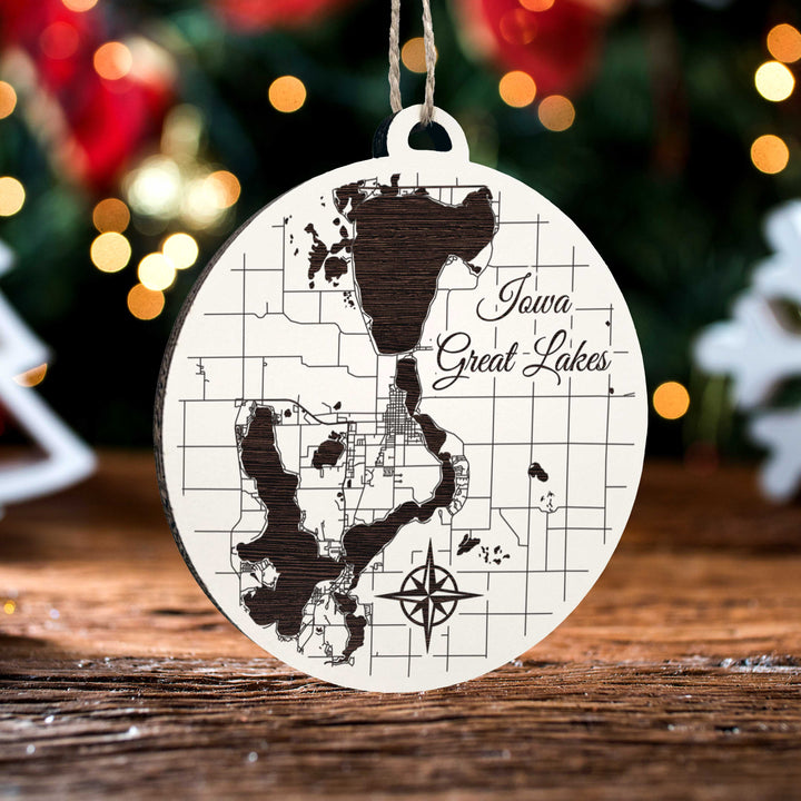 FP0690 - Iowa Great Lakes Engraved Ornament (Standard)