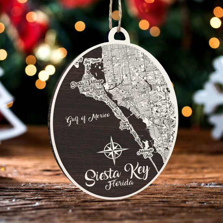 FP0596 - Siesta Key, FL Engraved Ornament (Standard)