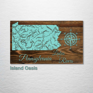 Pennsylvania Lakes & Rivers - Fire & Pine