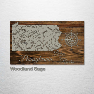 Pennsylvania Lakes & Rivers - Fire & Pine
