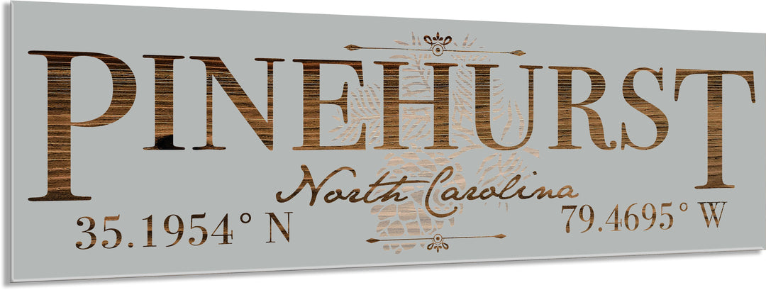 FP1371 - Pinehurst, Pinecone NC Engraved Stick (Standard)