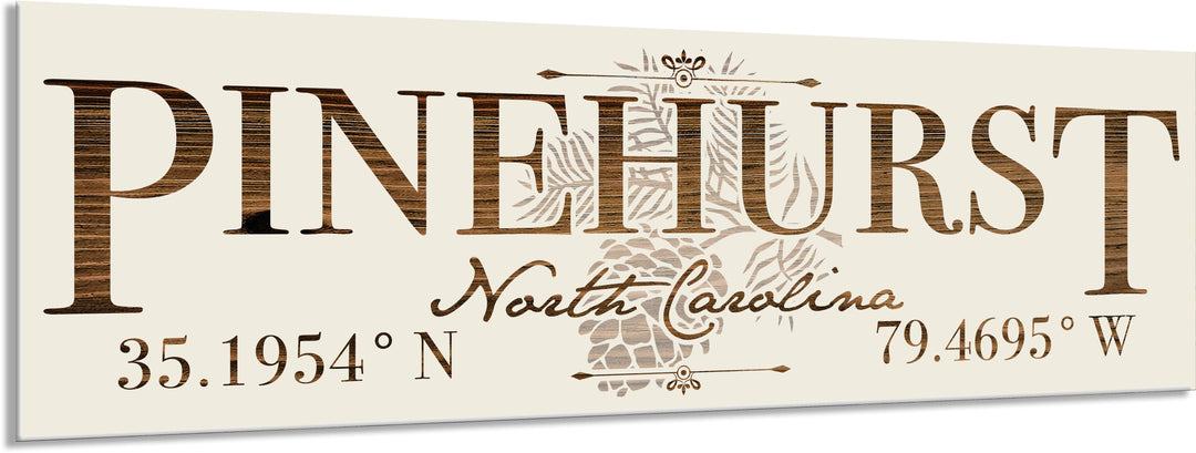 FP1371 - Pinehurst, Pinecone NC Engraved Stick (Standard)