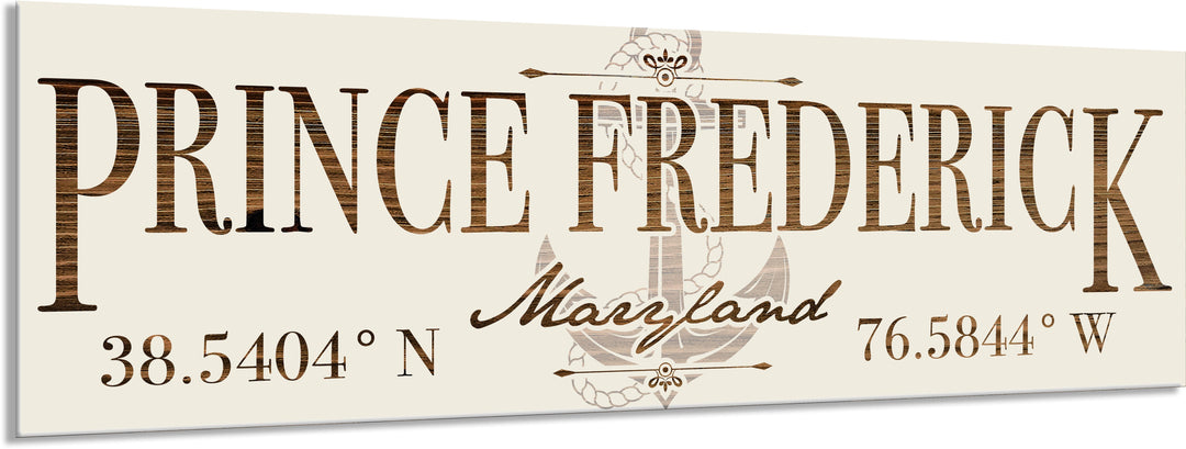 FP1354 - Prince Frederick, MD Anchor Engraved Stick (Bronze)