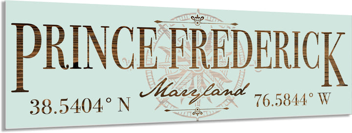 FP1354 - Prince Frederick, MD Compass Engraved Stick (Bronze)