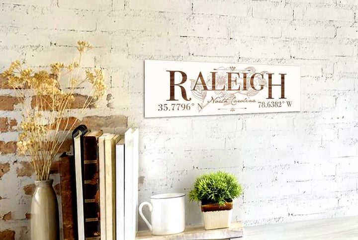 FP0849 - Raleigh, NC Flower Engraved Stick (Standard)