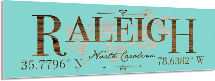 FP0849 - Raleigh, NC Flower Engraved Stick (Standard)