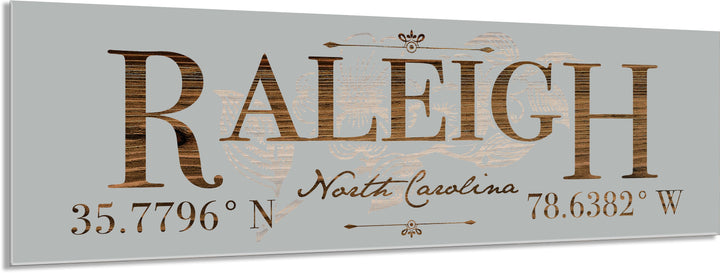 FP0849 - Raleigh, NC Flower Engraved Stick (Standard)