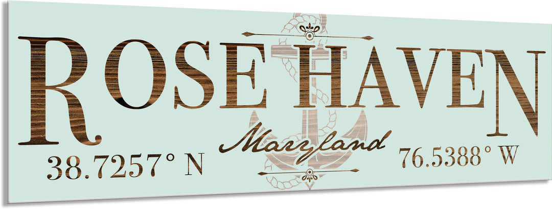 FP1354 - Rose Haven, MD Anchor Engraved Stick (Bronze)