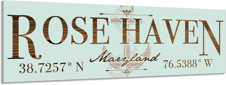 FP1354 - Rose Haven, MD Anchor Engraved Stick (Bronze)