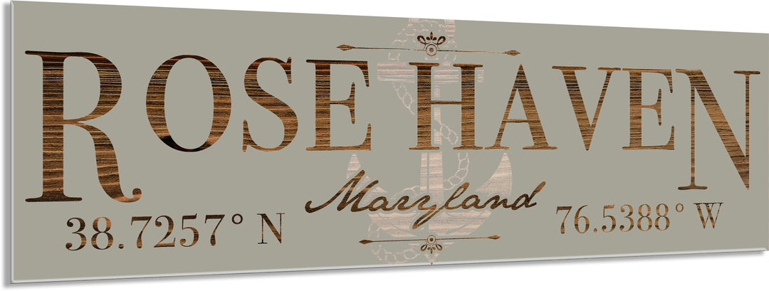 FP1354 - Rose Haven, MD Anchor Engraved Stick (Bronze)