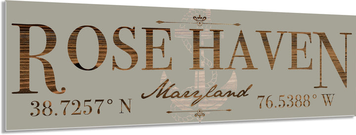 FP1354 - Rose Haven, MD Anchor Engraved Stick (Bronze)