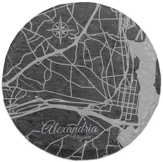 Alexandria, Virginia Round Slate Coaster
