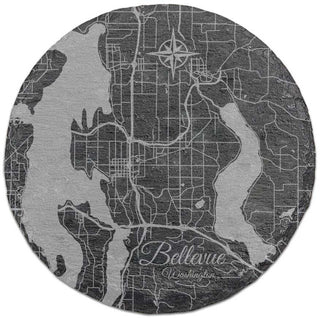 Bellevue, Washington Round Slate Coaster