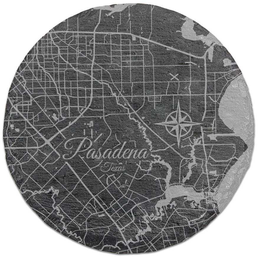 Pasadena, Texas Round Slate Coaster