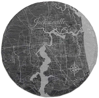 Jacksonville, Florida Round Slate Coaster