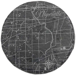 Naperville, Illinois Round Slate Coaster