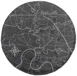 Clarksville, Tennessee Round Slate Coaster