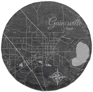 Gainesville, Florida Round Slate Coaster