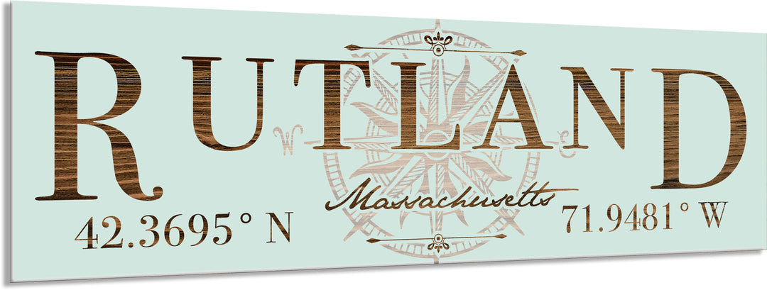 FP1039 - Rutland, MA Stick w/ Compass Engraved Stick (Standard)