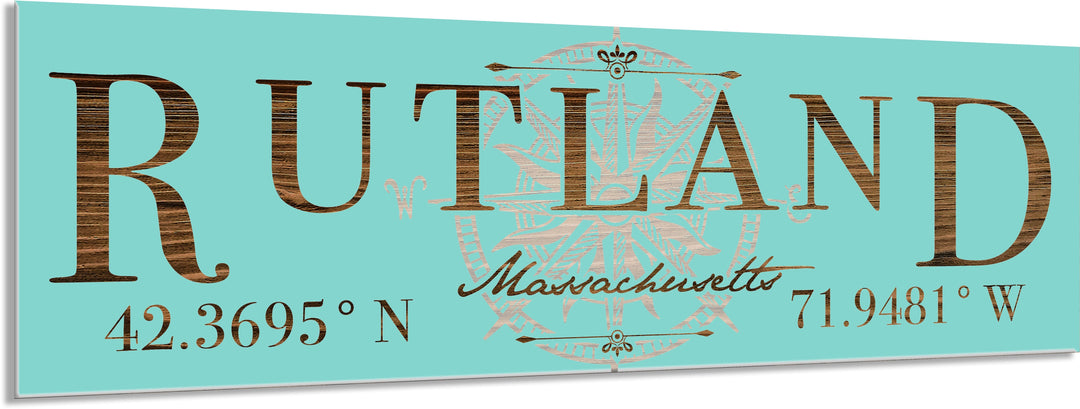 FP1039 - Rutland, MA Stick w/ Compass Engraved Stick (Standard)